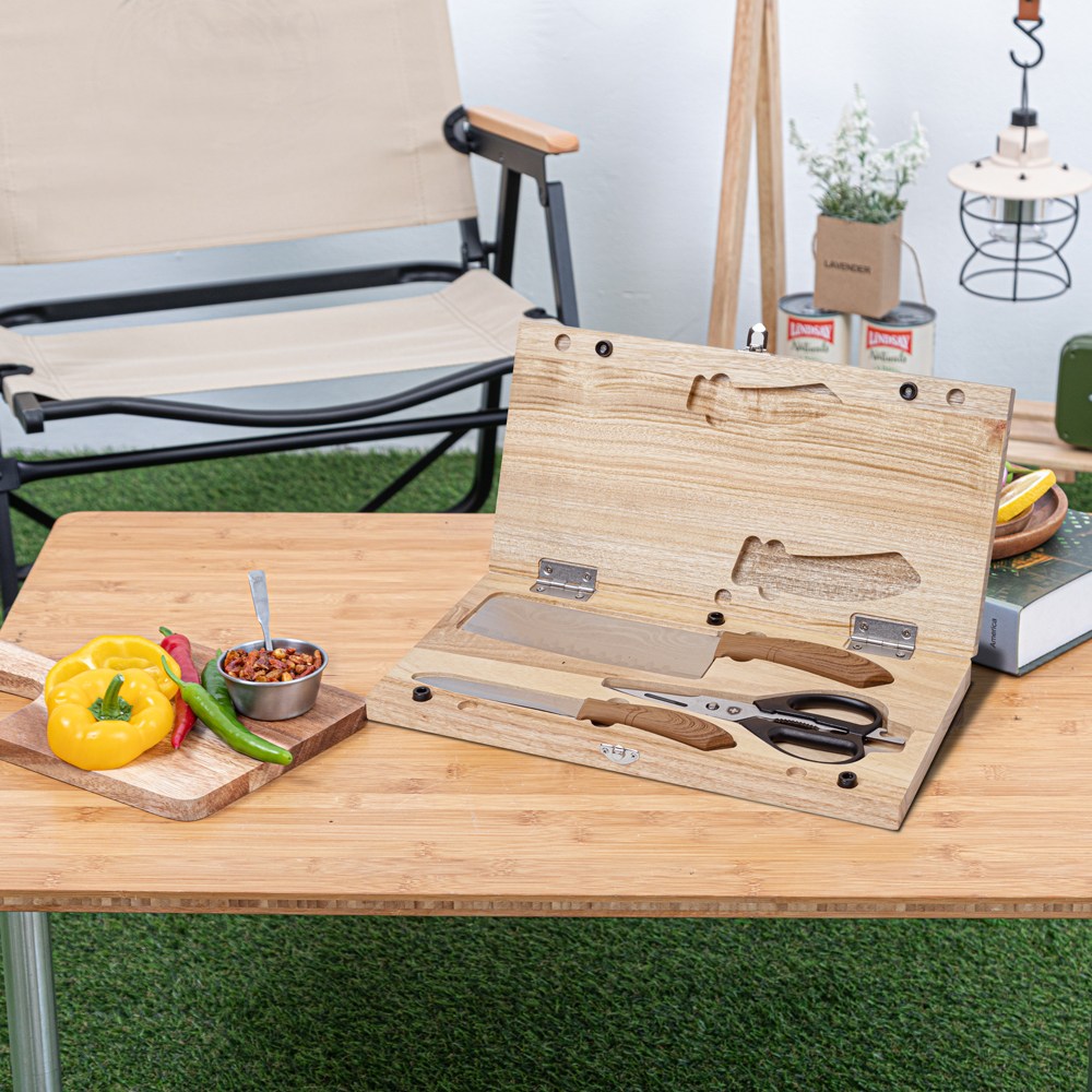 나드레타 감성 캠핑 최고급 프리미엄 칼&캄포 도마 4종세트, 1세트 39,900원