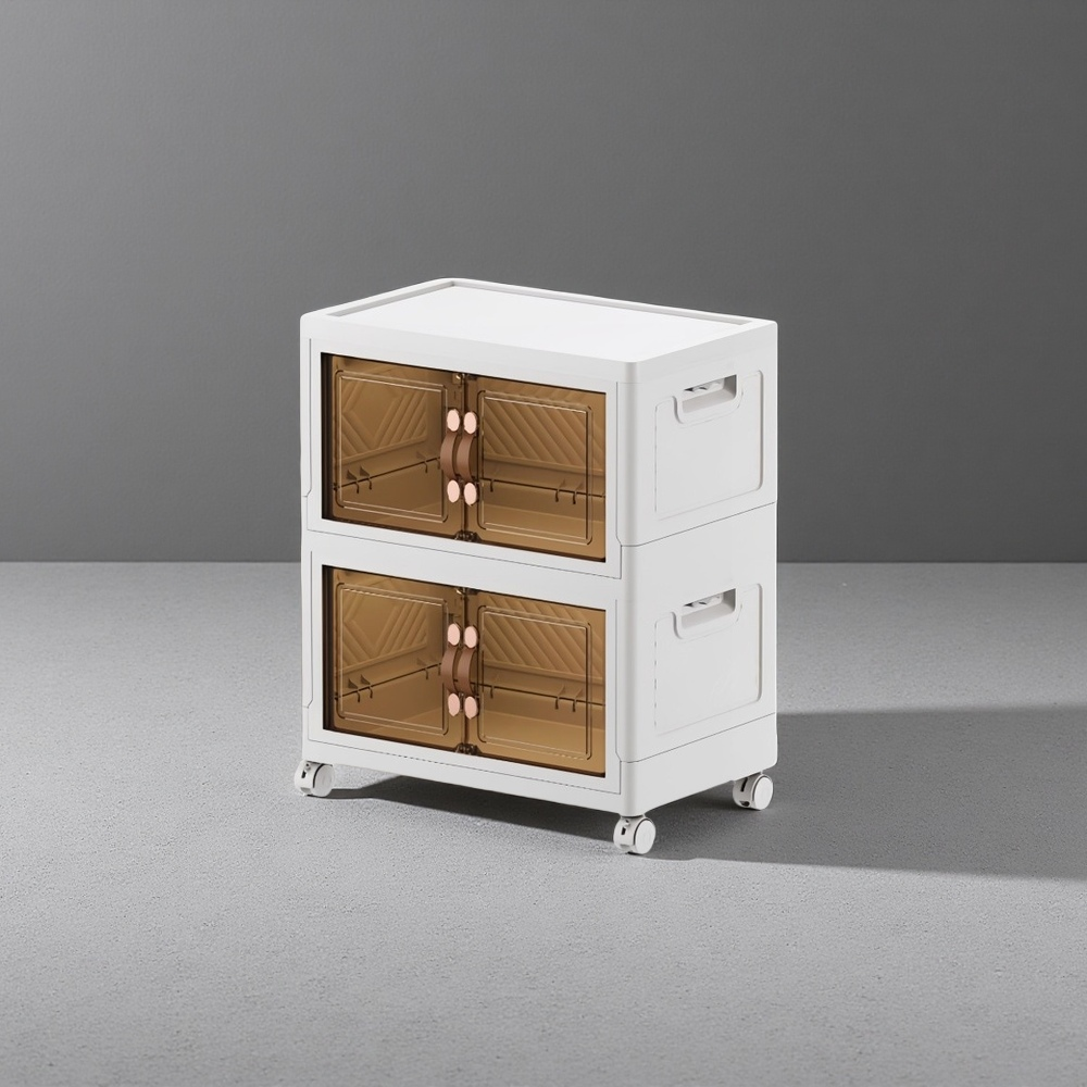 엘리펀트 대용량 이동식 다용도 수납장 접이식 폴딩박스 투명 선반형 리빙박스 폭넓이 - 45cm 32,400원