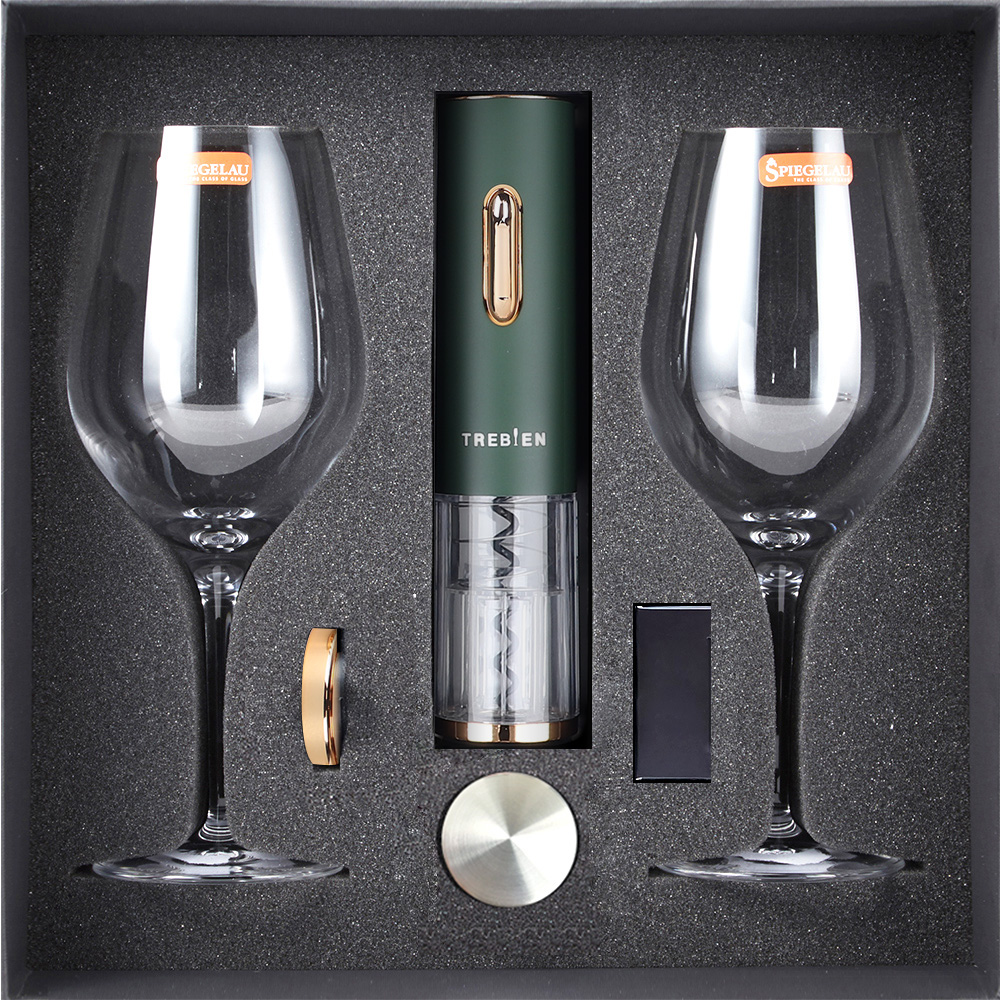 슈피겔라우 트레비앙 비노비노 보르도잔 620ml x 2p + 충전식 전동와인오프너 딥그린 T-1000 선물세트 116,100원