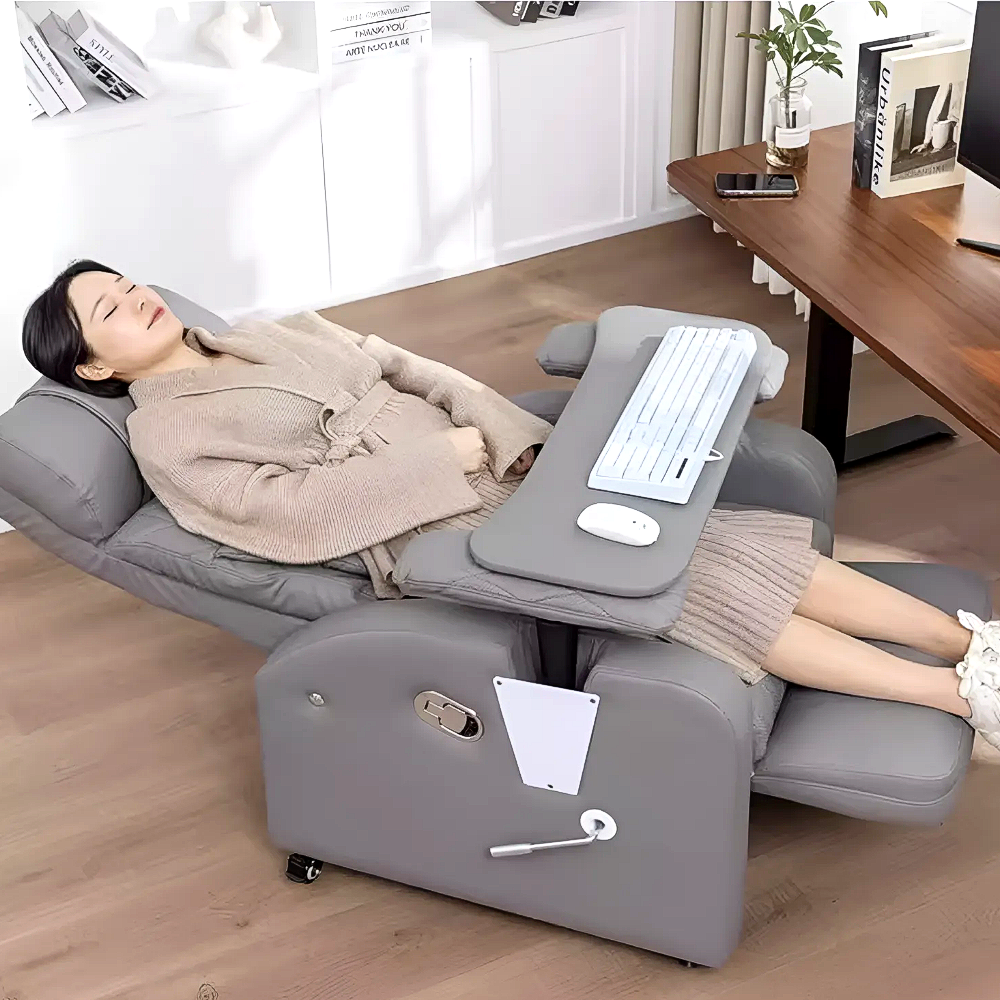 이지코지 게이밍 리클라이너 의자 사무용 컴퓨터 각도조절 발받침 쇼파 소파+키보드거치대, 다크그레이 298,000원