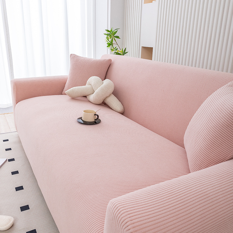 [먼지없는] 커버무드 스트라이프 소파 커버 + 자체제작 고정 스펀지, 1개, 핑크 32,500원