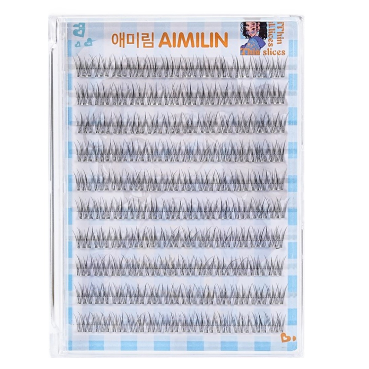 애미림 노글루 붙이는 부분 가닥 자연스러운 속눈썹 투명라인 대용량, 1개, 블랙 7,990원