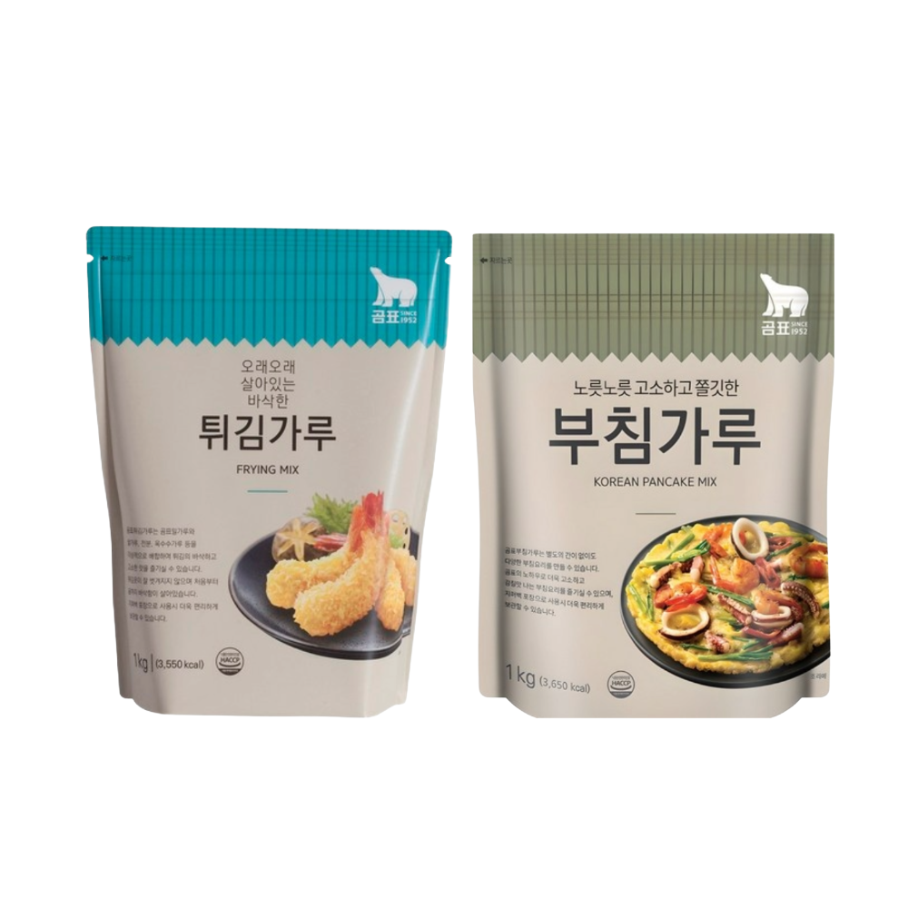 곰표 부침가루 + 곰표 튀김가루 지퍼백 구성 6,300원