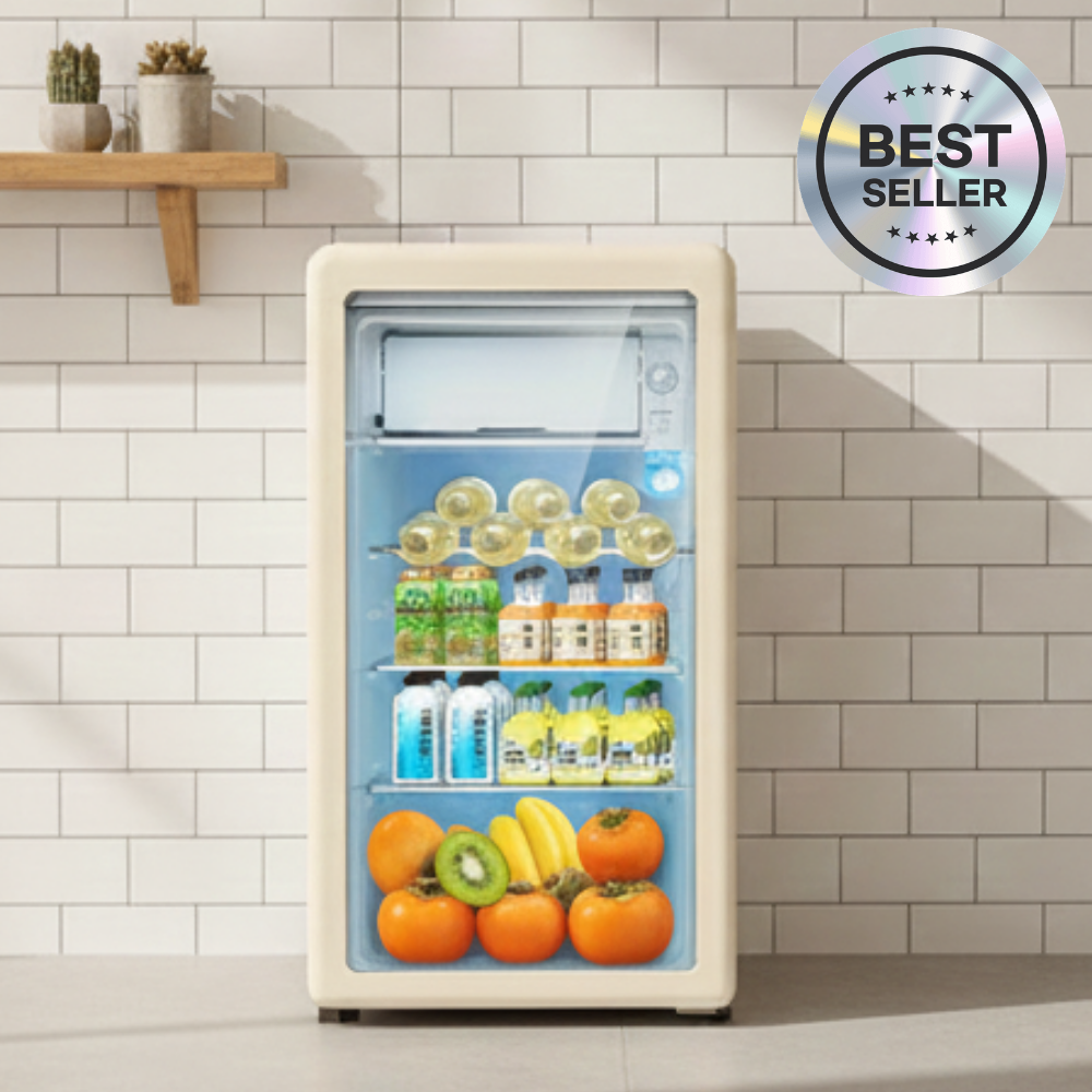 아이스틸 1등급 쇼케이스 프리미엄 냉장고 미니 술장고 와인냉장고 음료수 업소용 가정용 홈바 냉동고 사무실 원룸, 프리미엄 크림 80L, 현재가 370,000원