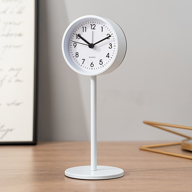 저소음 인테리어용 금속 미니멀 스탠드형 알람시계 13,800원