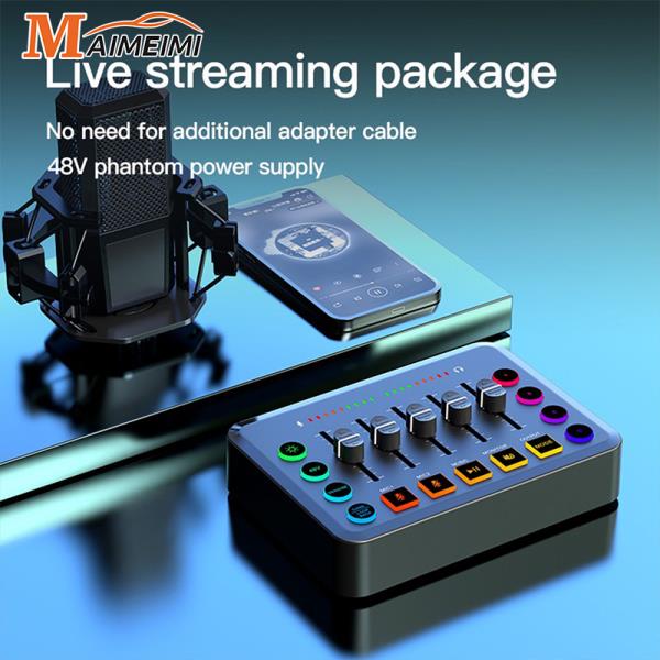 라이브 노래 음성 변경 다채로운 빛, 팬텀 파워, 전문 튜닝 사운드 카드, 스트리밍용, 5 채널 F9 48V 35,260원