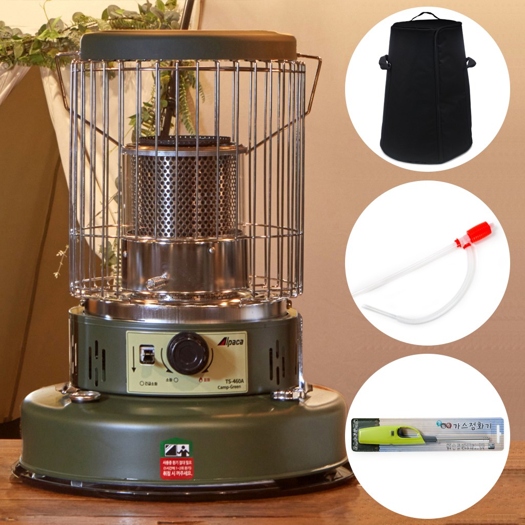 알파카 난로 TS-460A 가방포함 캠프그린에디션 캠핑 등유 히터 심지 야외용 석유 228,000원
