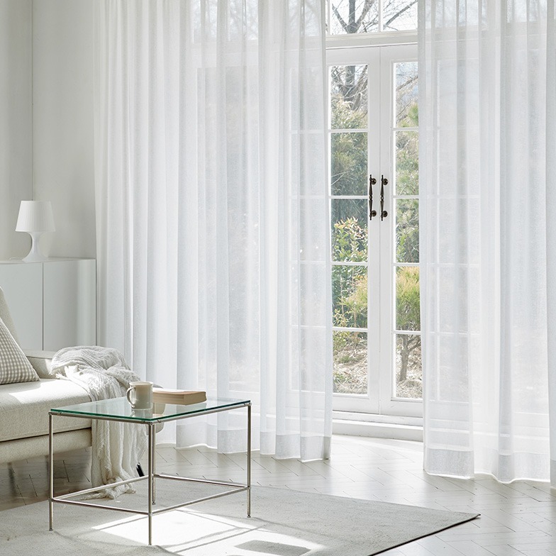 홈인홈 이지워시 스탠다드핏 높이조절 시어린넨 나비주름 커튼 2p 215,000원