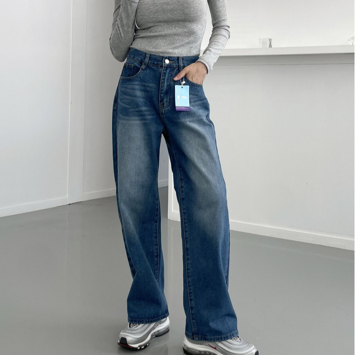 라라온 여성용 숏/미들/롱 기장 뒷밴딩 난스판 와이드 데님 팬츠 25TSP3431 33,900원