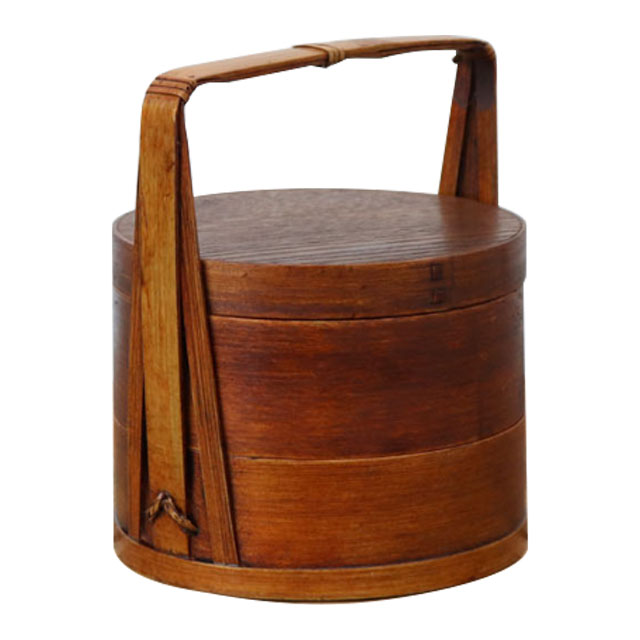 코지테이블 우드 피크닉 원형 손잡이 2단 도시락 34,000원