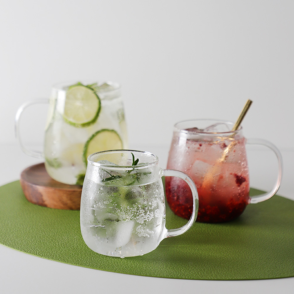 웨일스 내열유리 손잡이 유리컵 3size 택1, 450ml(중), 1개 5,000원