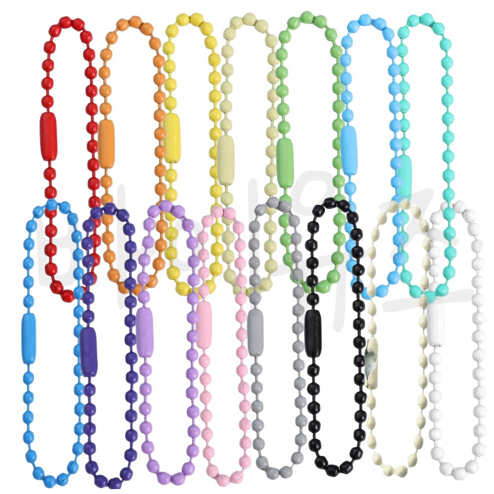 바이유즈 컬러군번줄 줄구슬 볼체인 15색 150개, 혼합, 150개 8,300원