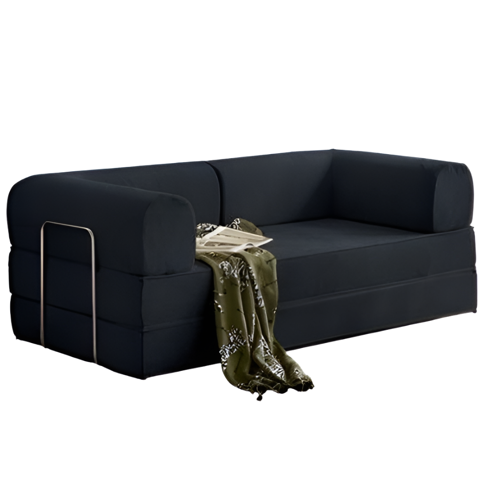RUBILY 접이식 압축 소파베드 코듀로이 소파침대 소파 쇼파 쇼파 집순이 소파겸침대 모듈, 블랙/100CM 209,000원
