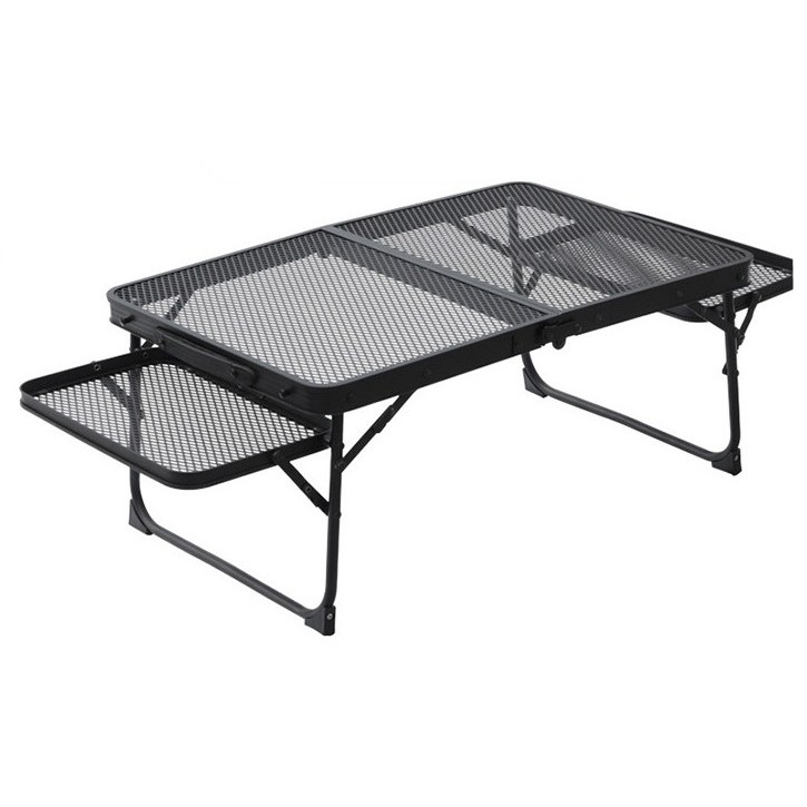 사이베이나 아웃도어 접이식 매쉬 테이블 캠핑 4단 알루미늄 폴딩 케이블 간편 설치 편리한 휴대성 피크닉 테이블, 블랙 29,900원