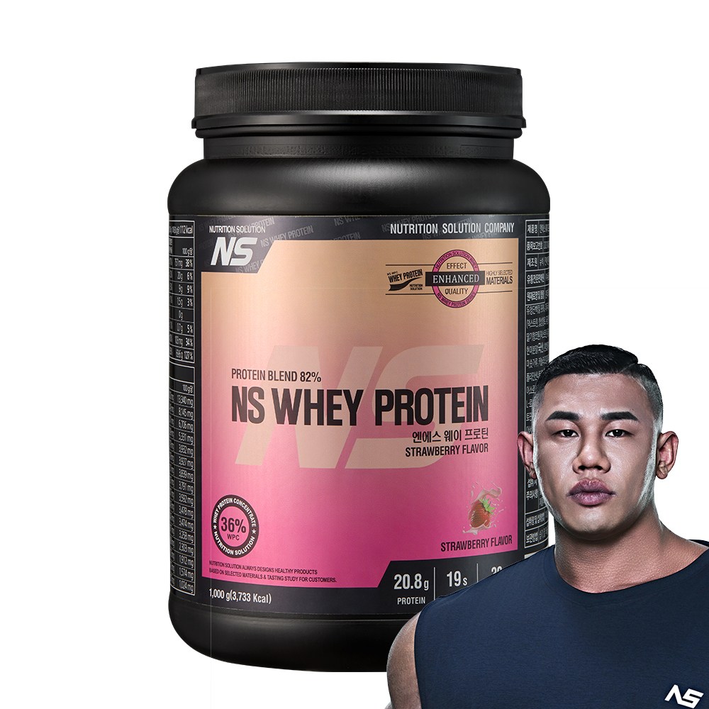 NS 웨이 프로틴 딸기맛 용기형 헬스보충제 단백질보충제, 1개, 1000g 38,790원