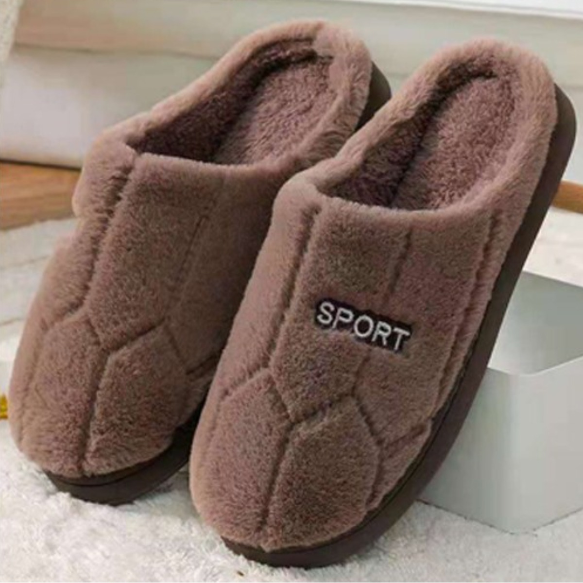 하루모리 따뜻한 거실실내화 보온 털슬리퍼 8,800원