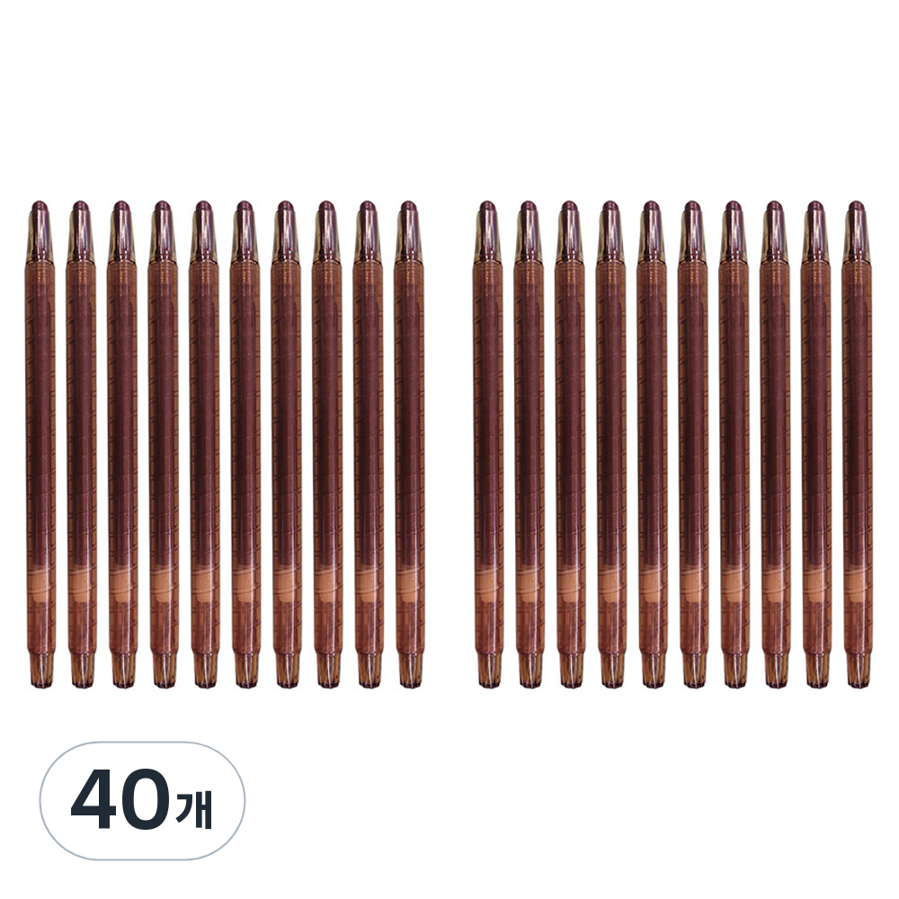 문구담 미니 돌돌이 색연필 갈색, 1색, 40개 14,140원