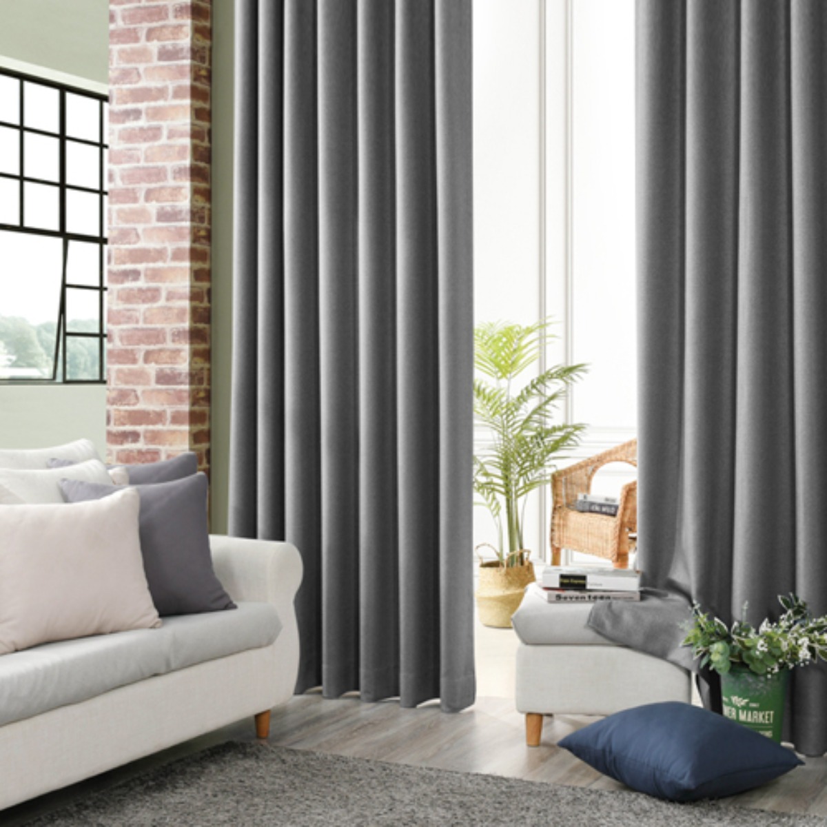 [빠른배송] 시우데코 비앙카 암막커튼+커튼끈+후사고리+커튼봉 세트 231,000원