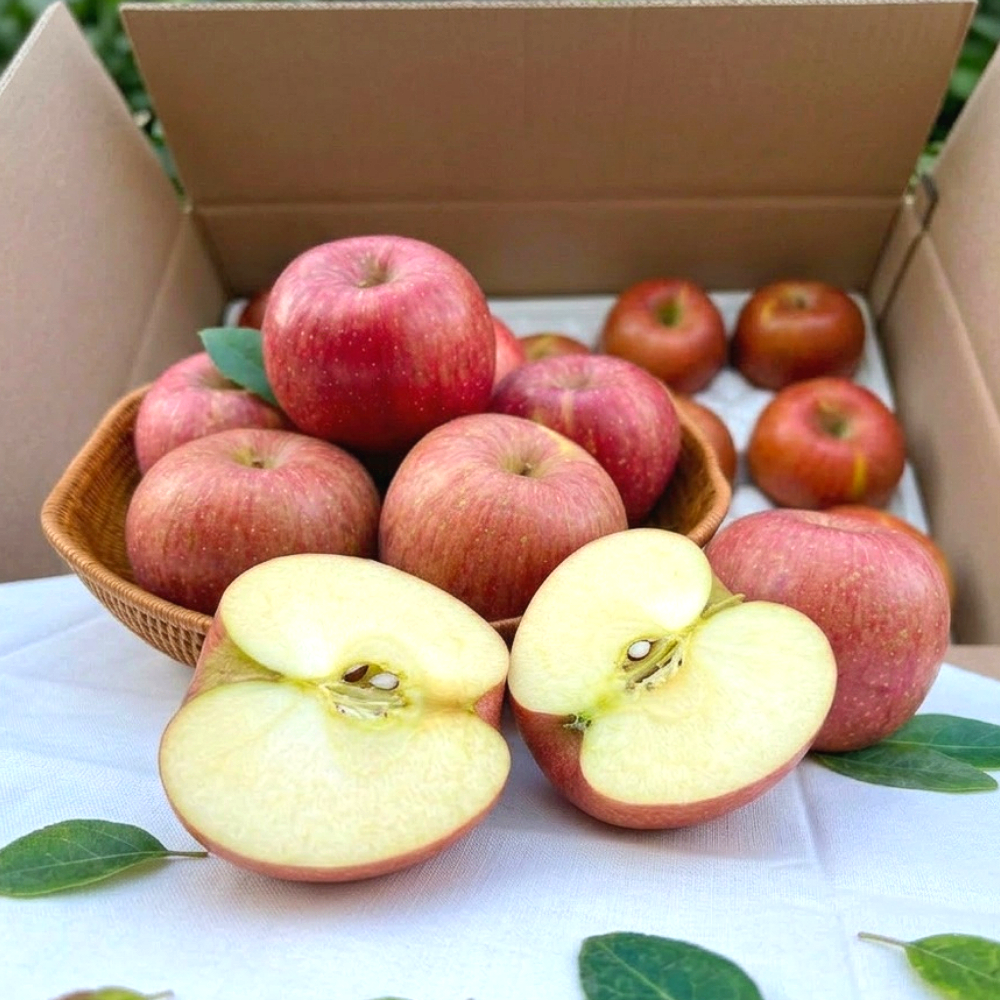 사과바라기 달콤가득 선물용 경북 청송 안동 고당도 꿀 부사 사과, 1박스, 정품(선물용)_대과_5kg 60,500원