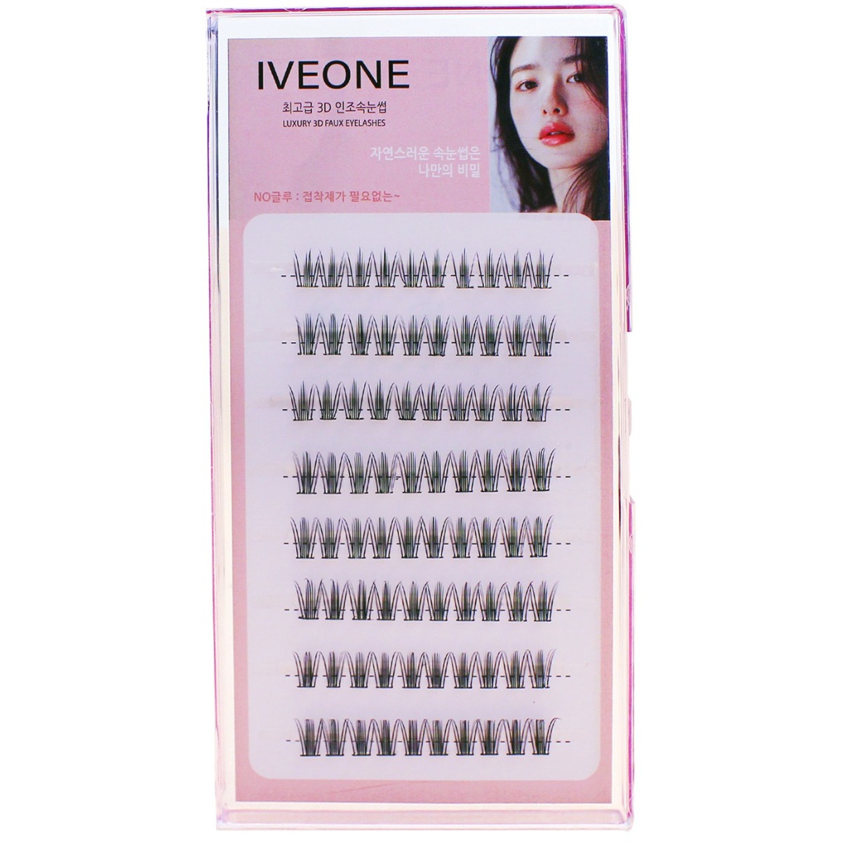 IVEONE 아이브원 80가닥 노글루 가닥 속눈썹 대용량 아이돌속눈썹 여우속눈썹 접착제 필요없는 자연 속눈썹 최신 속눈썹 집게 증정, 4개, 80가닥노글루 47,010원
