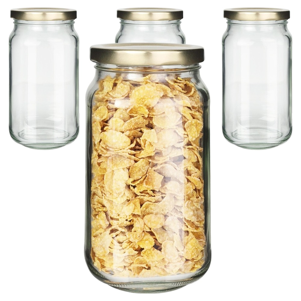 미르코리아 유리 높은형 사각 밀폐용기 4p + 캡 골드 4p + 네이밍 스티커 8p 세트 9,460원