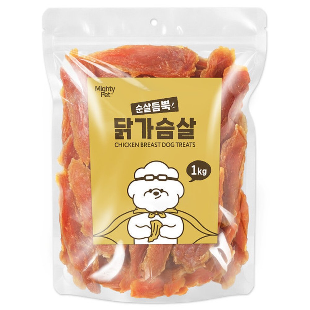 마이티펫 순살듬뿍 닭가슴살 강아지 간식 1kg 통살/대용량간식 마이티펫 강아지 건조간식 22,610원