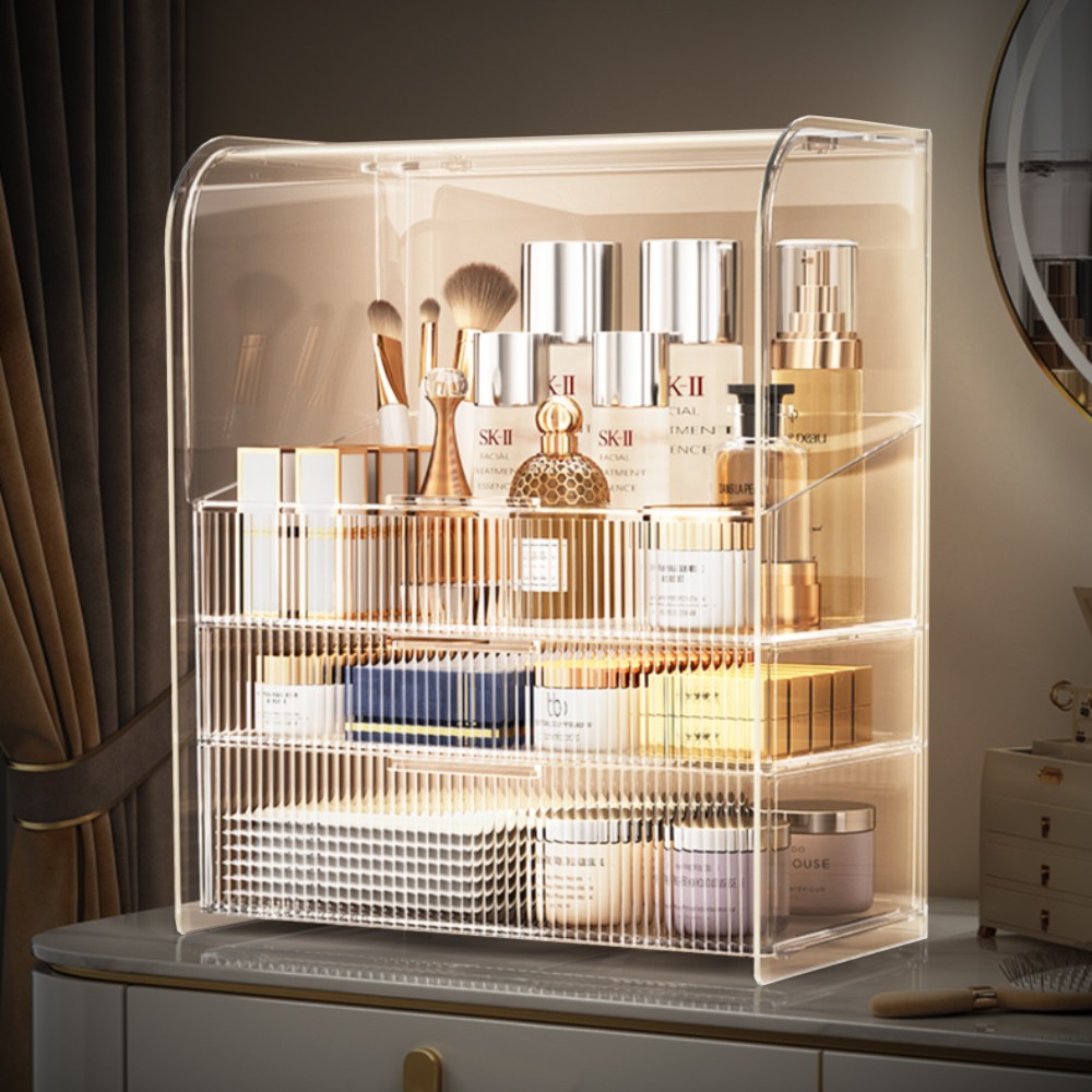 엣지영 솔리드 3단 특대형 뚜껑있는 화장품 정리함 정리대 보관함, 1개 29,490원