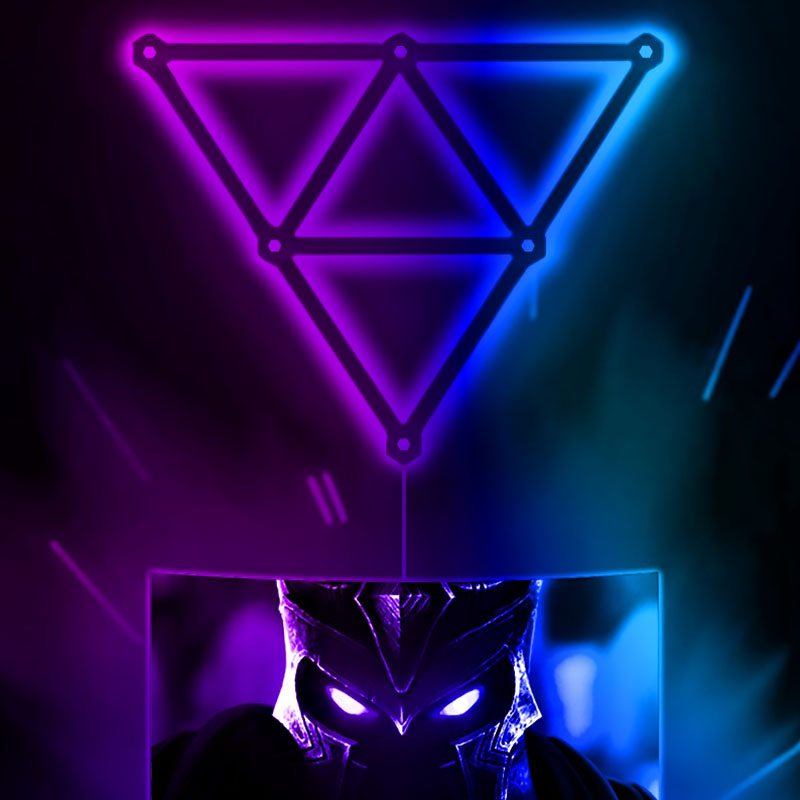 Meyuge DIY 조립식 벽조명 간접조명 RGB 스마트 모듈식 패널 인테리어 게이밍책상led등 97,000원