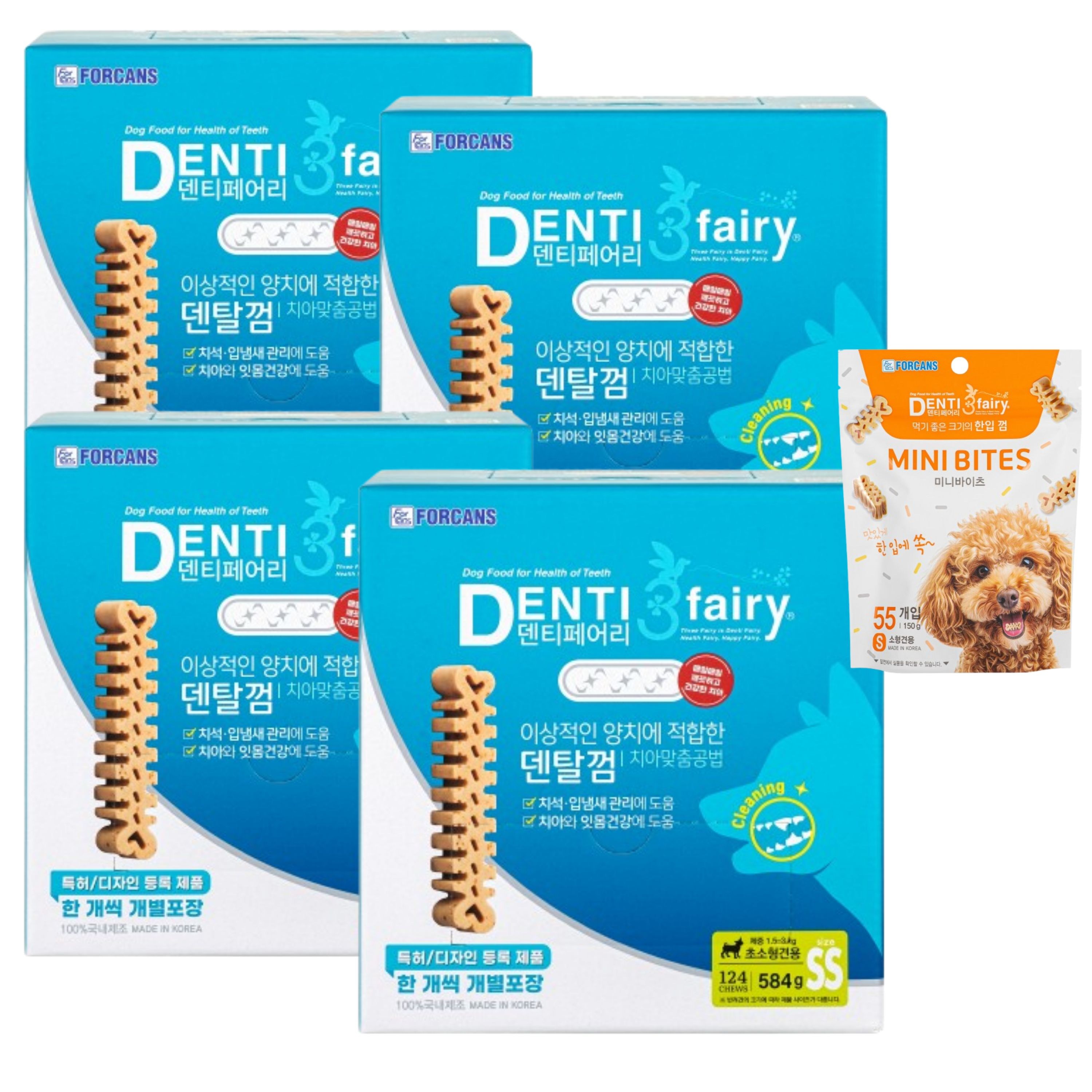 포켄스 덴티페어리 디스펜서 SS S M L + 포켄스 미니바이츠S 150g, 1개, 584g, S 80p 32,000원