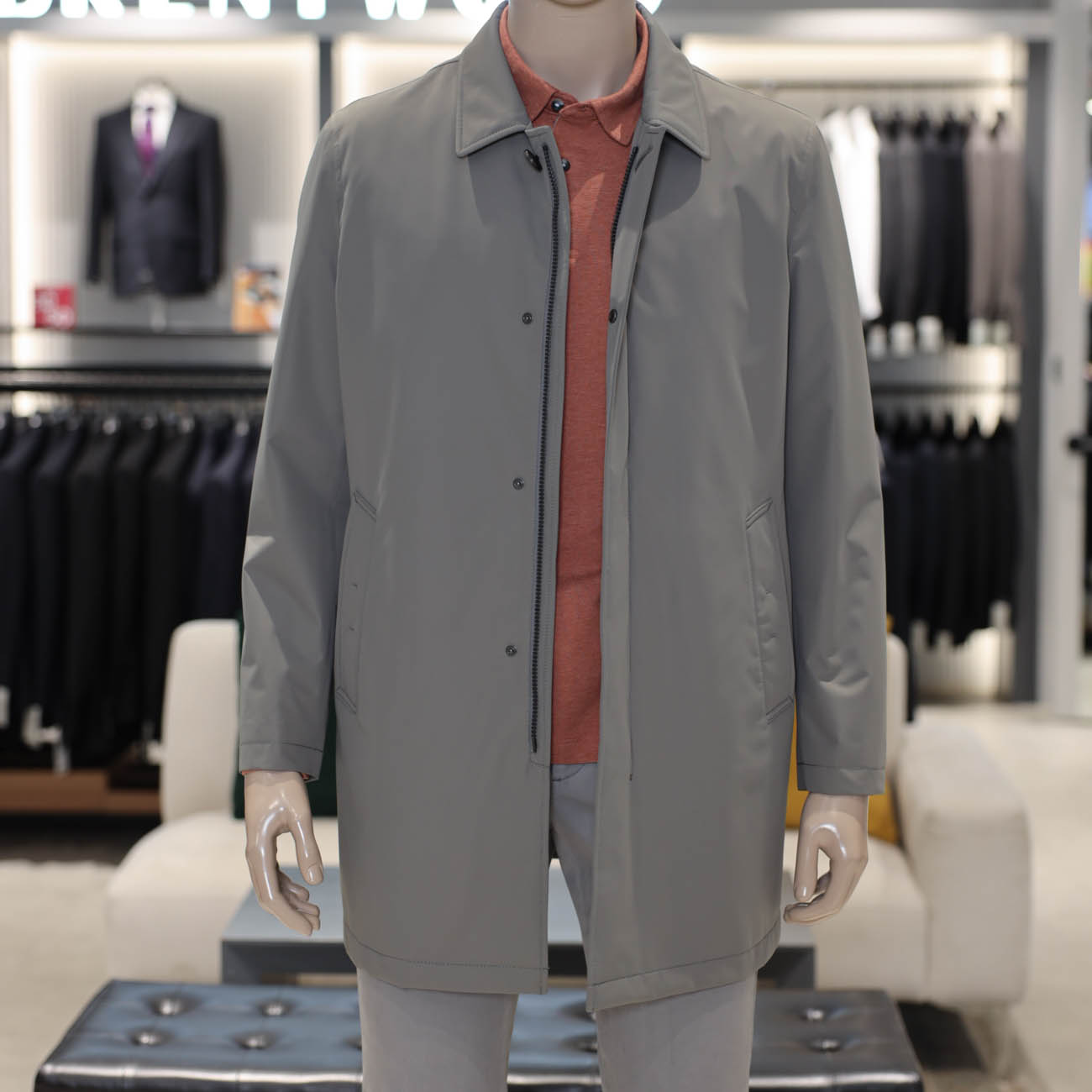 트렌치코트 남자 맥코트 코오롱 브렌우드 간절기 봄 가을 반코트 라이너 탈부착 카키 베이지 294,000원