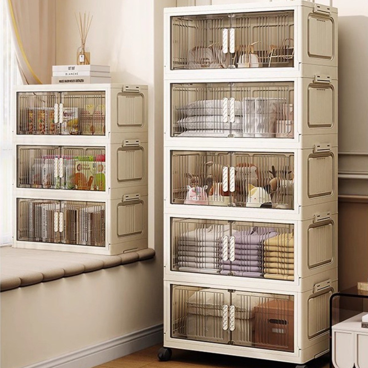 에스와이라이프 접이식 폴딩 리빙박스, 1개, 아이보리 28,500원