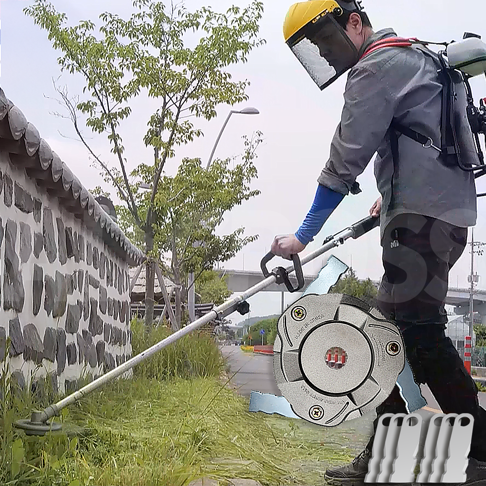 [인포벨]애드크로스 홈쇼핑 다짤라 강철 예초기 + 교환날 6개 추가증정 회전날 제초날 파워스핀 날개형 무동력 정원 용품 59,800원