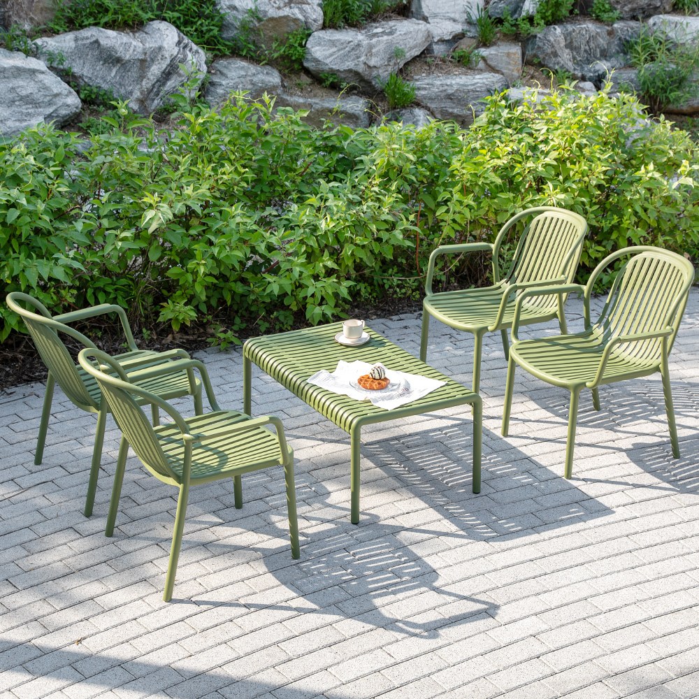 몬스 대 라운지 4인 야외 실내 카페 테이블 의자 세트 283,000원