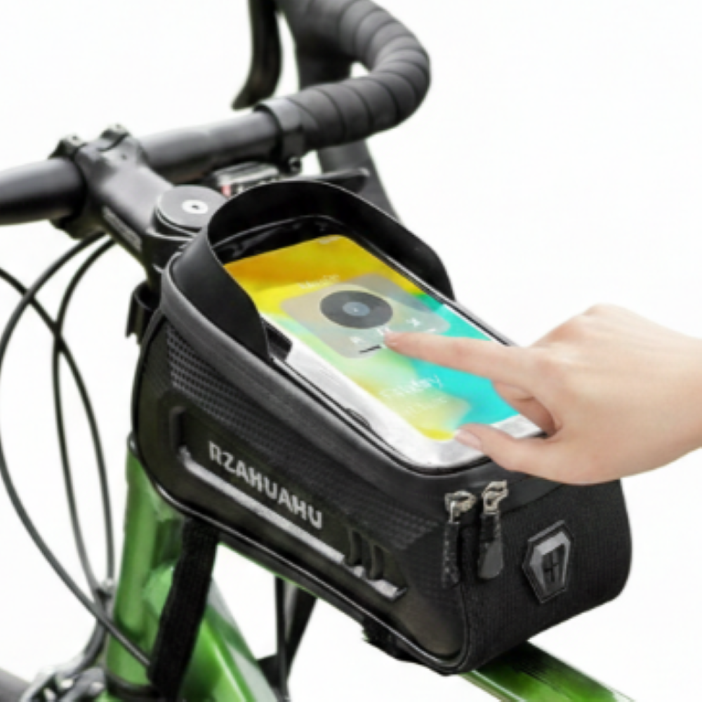 글로우포레 스마트폰 방수 자전거 프레임 가방, 1개, 블랙 15,100원