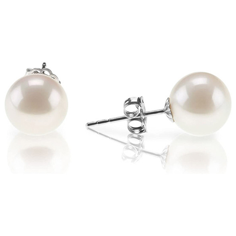 NXNA 925 실버 담수 진주 심플 라운드 실버 귀걸이 CZW-ED008 도금 41,100원