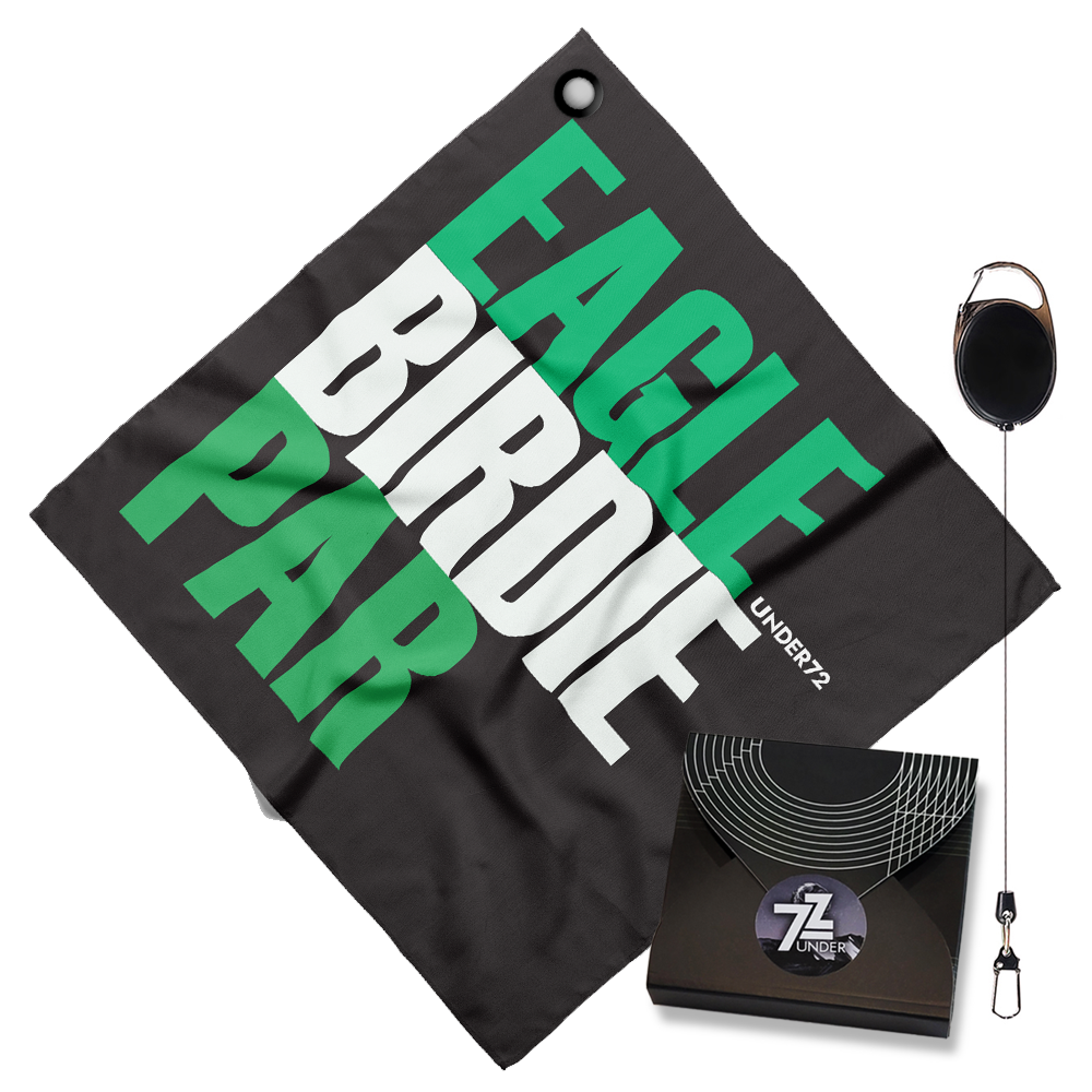 언더72 골프타올 릴와이어 클립형 세트 극세사 파크골프 겸용 선물용, 1세트, T90_이글_블랙 9,500원