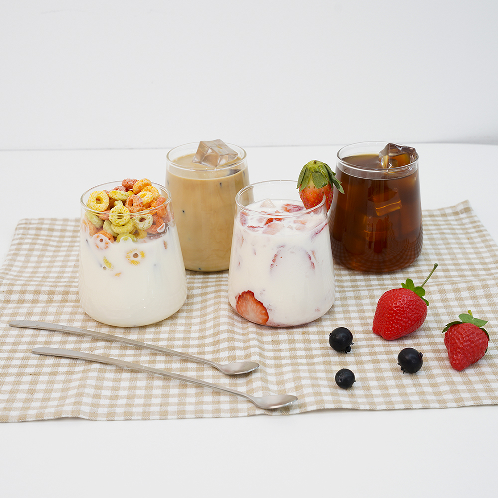 인블룸 북유럽 심플 유리컵 L 450ml x 4p + 슬림 롱 티스푼 2p 세트 20,390원