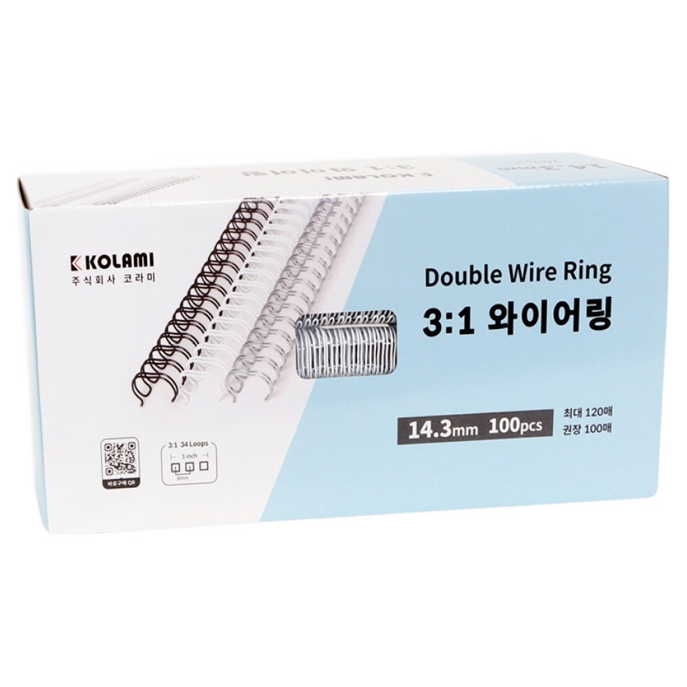 코라미 3:1 와이어링 100개입 12,420원