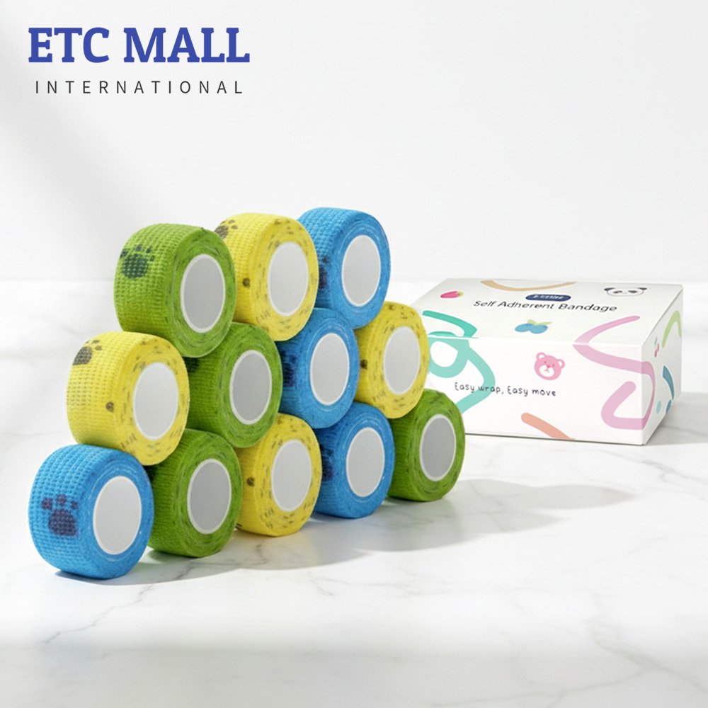 이티씨몰 자가점착 밴드 2.5cm 압박붕대 패턴 3종 모음 펫풋 그린 스카이 옐로우 10+2, 1개 10,300원