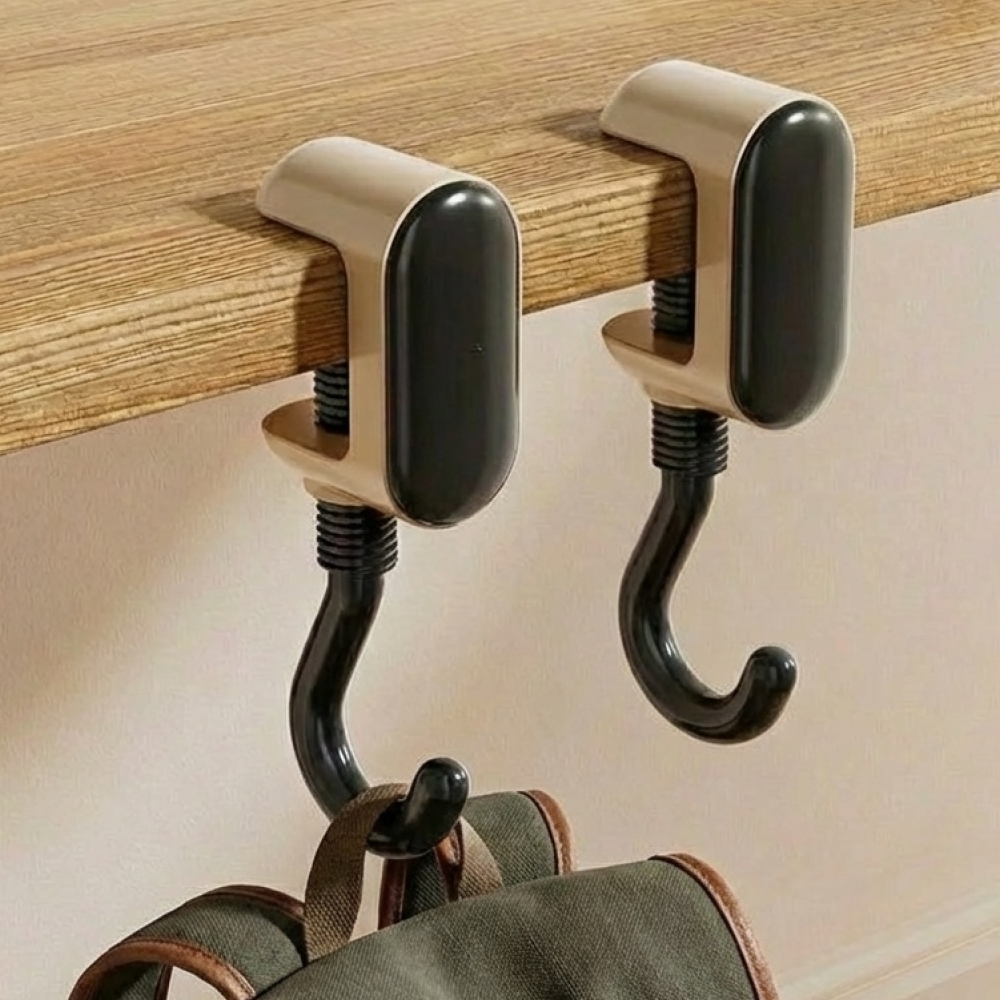 쿠말 휴대용 무타공 책상 데스크 가방걸이, 2개, 블랙화이트 5,430원