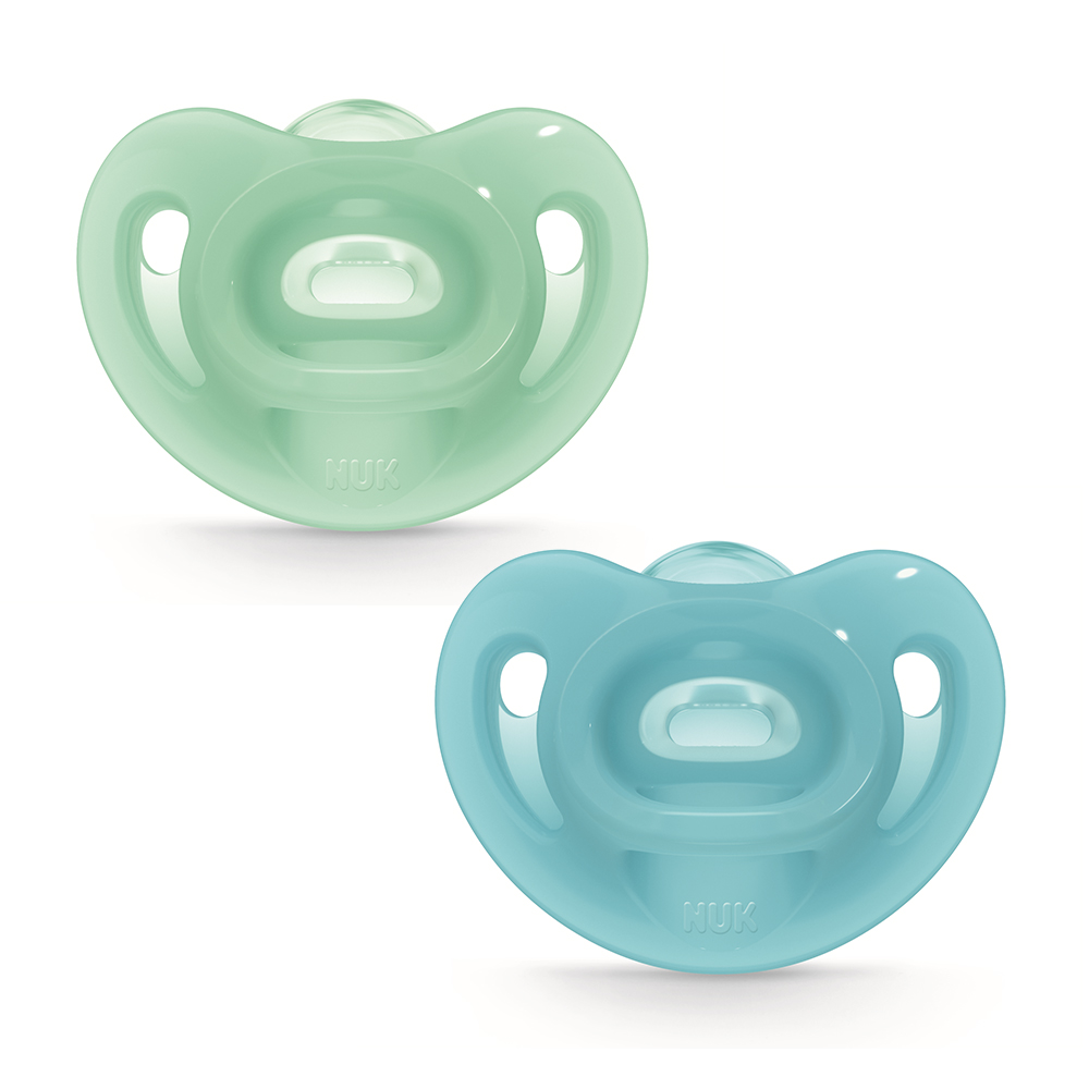 누크 센서티브 올실리콘 쪽쪽이 2개입, 1세트, 그린+블루, S1 (0~6개월) 19,600원