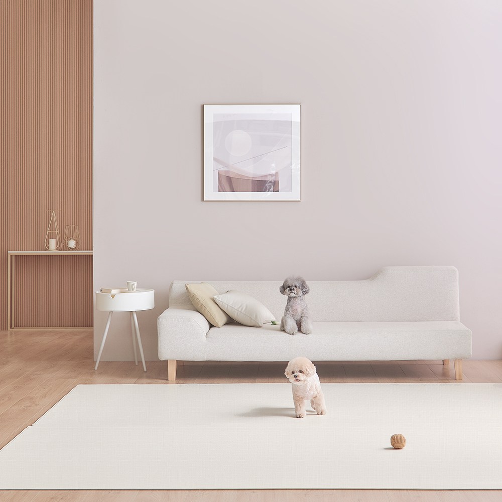 피오르 반려동물 미끄럼방지 매트 러그형, 트위드 베이지, 1개 59,400원