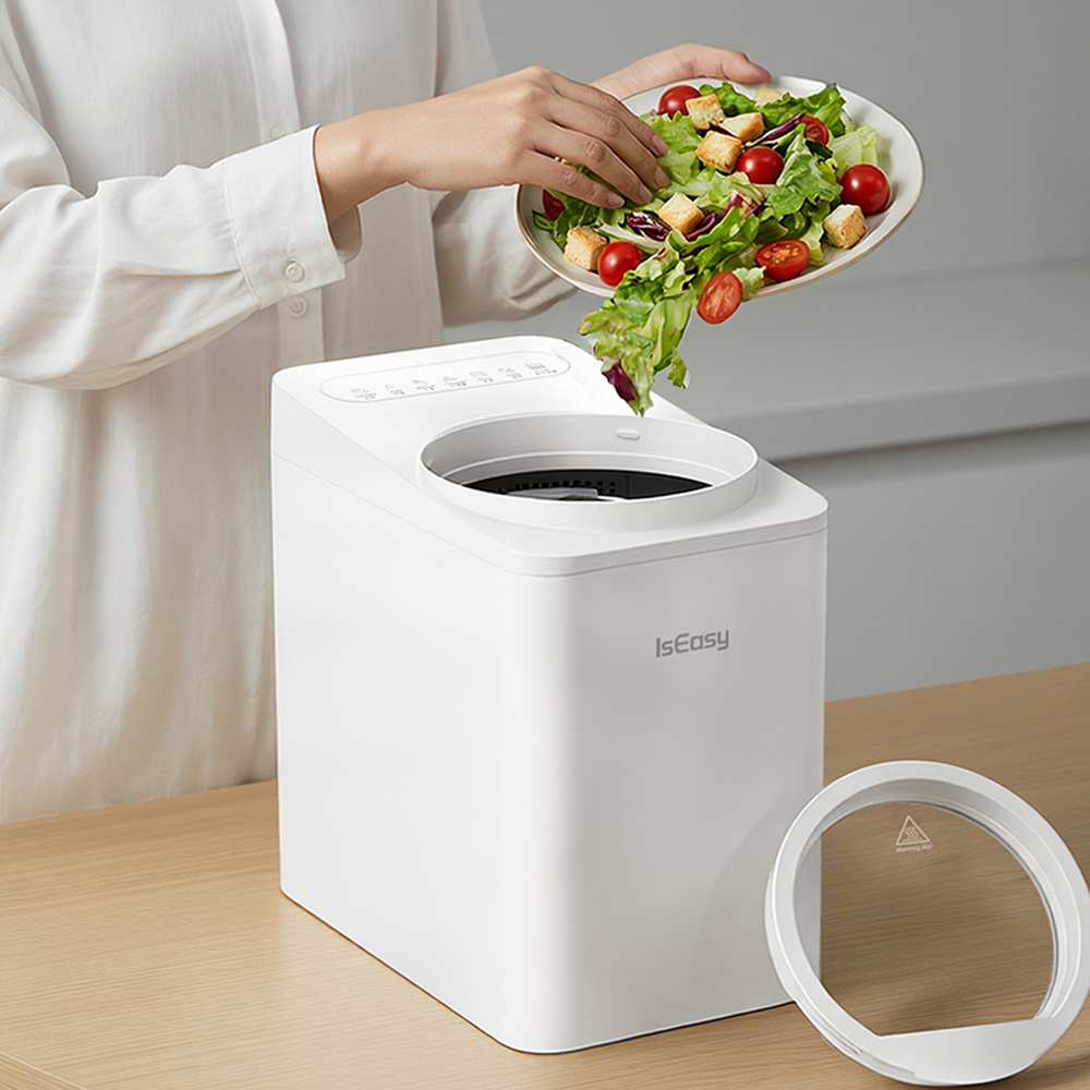 IsEasy 음식물 처리기 가정용 4.5L 대용량 음식물쓰레기 고온건조 분쇄 자동세척, 화이트, KC-08 359,990원