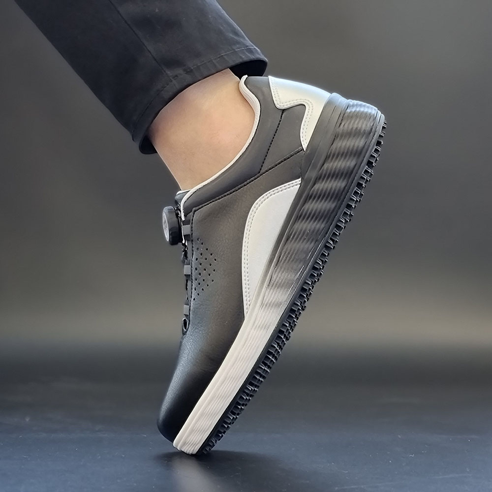 남성 소가죽 다이얼 골프화 4cm 스파이크리스 화이트 블랙 쿠션 커플 골프운동화 미끄럼방지 신발 64,900원