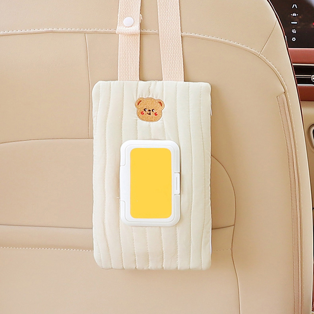 도림 귀여운 똑딱이 차량용 물티슈 케이스, 곰돌이, 1개 7,450원