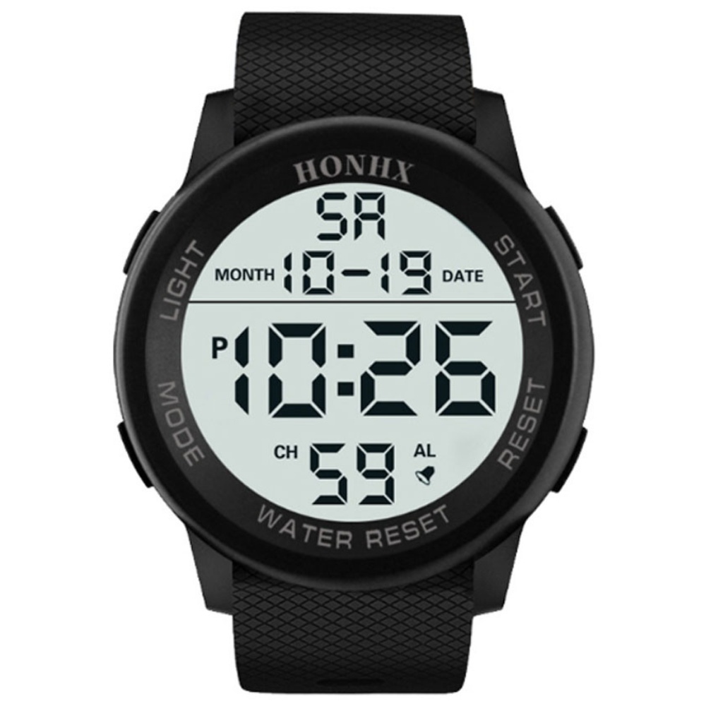 스포츠 레져 LED 알람 방수 부모님 군인 학생 큰 화면 디지털 전자 손목 시계 9,900원