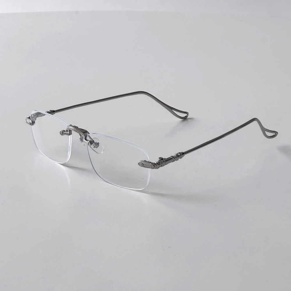 블루씨티 메탈 사각 무테 긱시크 안경 9,590원