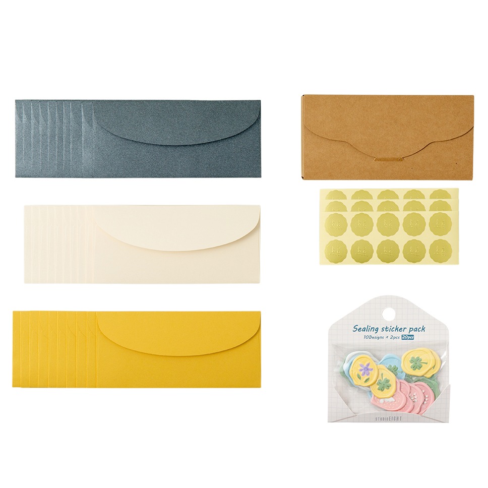 스튜디오에잇 고급펄 용돈봉투 3종 x 10p + 마감 스티커 3p +보관용 케이스 + 실링 스티커 10종 x 2p 세트 12,000원