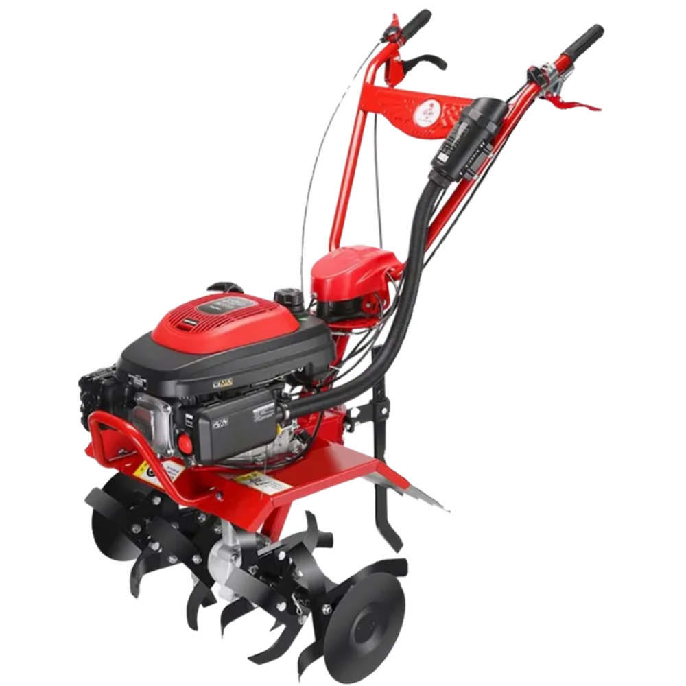 K-STORE 넓은 경작 관리기 다목적 가솔린 휘발유 농기계관리기 고출력 경운기 소형 가종용 농기계 트랙터, 1세트, 옵션4)본품+토양칼날+대형바퀴+도랑 499,000원