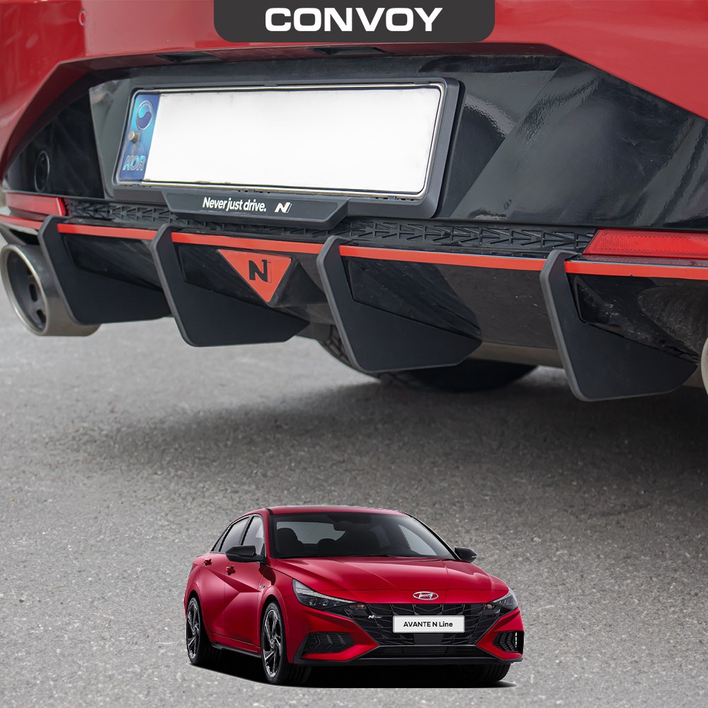 콘보이 아반떼CN7 N라인 바디킷 디퓨저연장킷 범퍼용품 몰딩 외관파츠, 무광(레드엣지), 아반떼CN7 N라인 113,000원